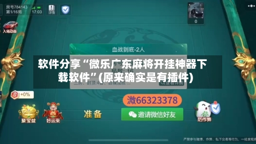 软件分享“微乐广东麻将开挂神器下载软件”(原来确实是有插件)-第3张图片