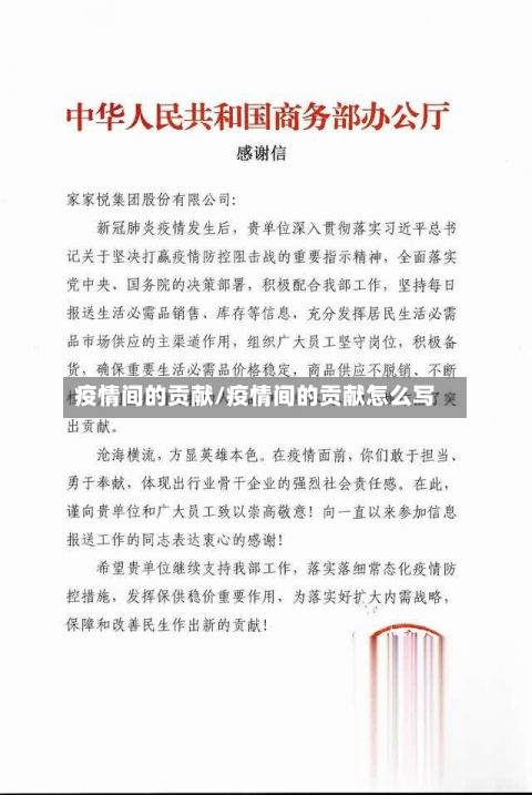 疫情间的贡献/疫情间的贡献怎么写-第2张图片