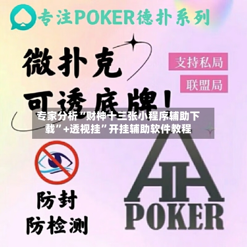 专家分析“财神十三张小程序辅助下载”+透视挂	”开挂辅助软件教程-第3张图片
