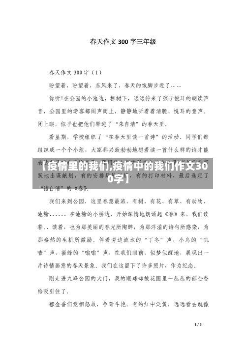 【疫情里的我们,疫情中的我们作文300字】