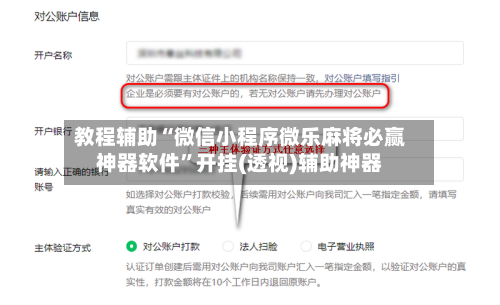 教程辅助“微信小程序微乐麻将必赢神器软件”开挂(透视)辅助神器-第3张图片