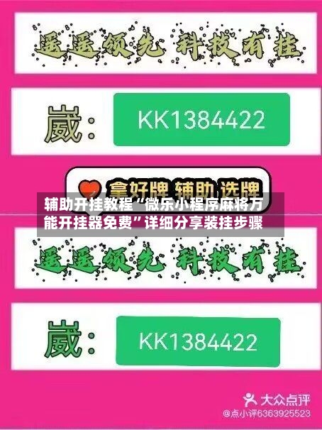 辅助开挂教程“微乐小程序麻将万能开挂器免费”详细分享装挂步骤-第3张图片