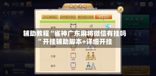 辅助教程“雀神广东麻将微信有挂吗	”开挂辅助脚本+详细开挂-第2张图片