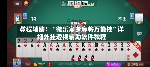 教程辅助！“微乐家乡麻将万能挂”详细外挂透视辅助软件教程-第3张图片
