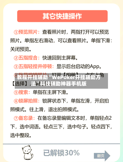 教程开挂辅助“WePoker开挂辅助方法”科技辅助神器手机版-第2张图片