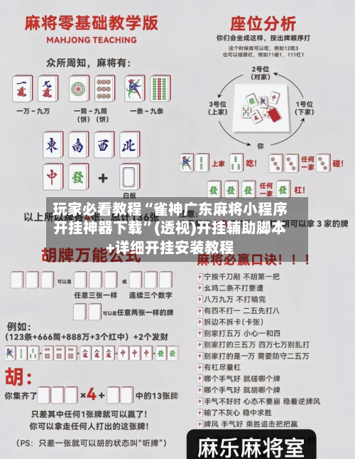 玩家必看教程“雀神广东麻将小程序开挂神器下载”(透视)开挂辅助脚本+详细开挂安装教程-第2张图片