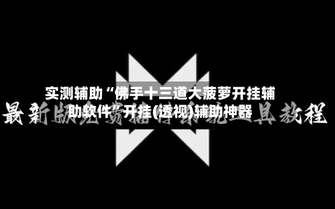 实测辅助“佛手十三道大菠萝开挂辅助软件”开挂(透视)辅助神器-第2张图片