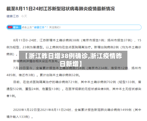【浙江昨日增38例确诊,浙江疫情昨日新增】-第2张图片