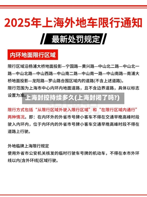 上海封控持续多久(上海封闭了吗?)