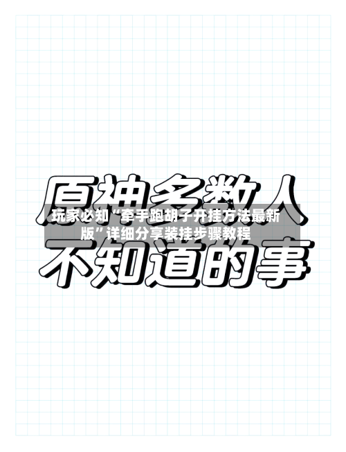 玩家必知“牵手跑胡子开挂方法最新版”详细分享装挂步骤教程-第3张图片