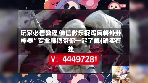 玩家必看教程 微信微乐捉鸡麻将外卦神器”专业师傅带你一起了解(确实有挂-第3张图片