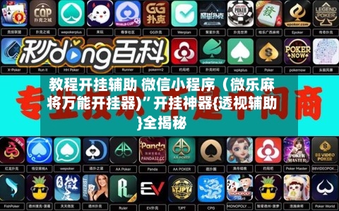 教程开挂辅助 微信小程序（微乐麻将万能开挂器)	”开挂神器{透视辅助}全揭秘-第3张图片