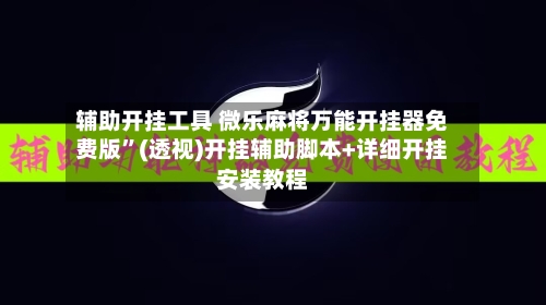 辅助开挂工具 微乐麻将万能开挂器免费版”(透视)开挂辅助脚本+详细开挂安装教程-第2张图片