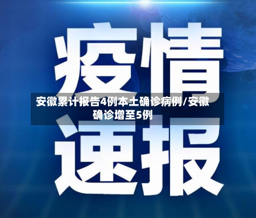 安徽累计报告4例本土确诊病例/安徽确诊增至5例-第2张图片