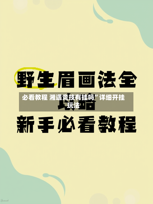 必看教程 湘遇竞技有挂吗”详细开挂玩法