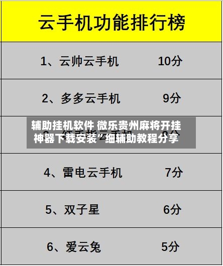 辅助挂机软件 微乐贵州麻将开挂神器下载安装”细辅助教程分享