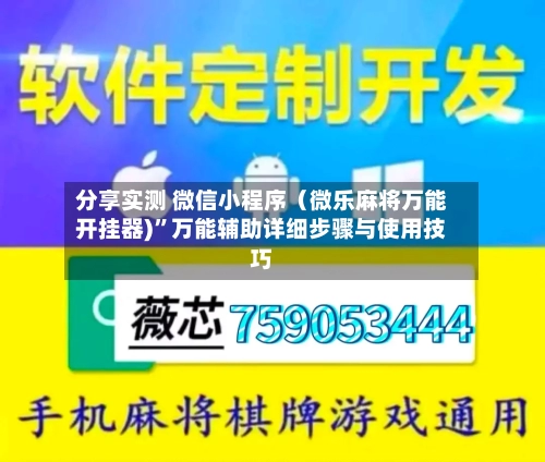 分享实测 微信小程序（微乐麻将万能开挂器)	”万能辅助详细步骤与使用技巧-第2张图片