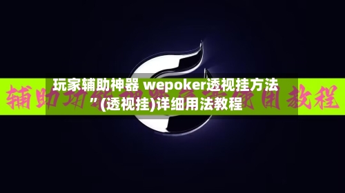 玩家辅助神器 wepoker透视挂方法”(透视挂)详细用法教程-第3张图片