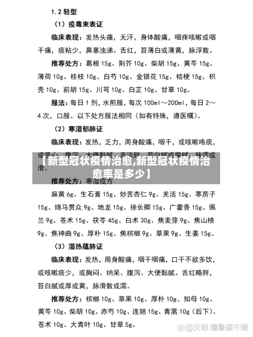 【新型冠状疫情治愈,新型冠状疫情治愈率是多少】-第3张图片