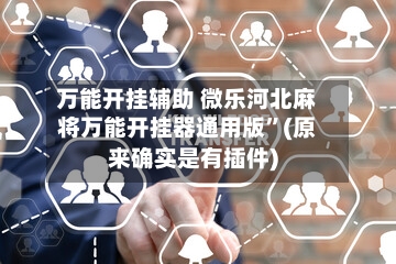 万能开挂辅助 微乐河北麻将万能开挂器通用版”(原来确实是有插件)-第3张图片