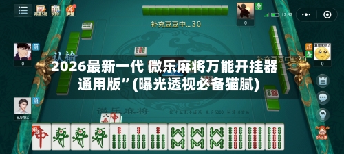 2026最新一代 微乐麻将万能开挂器通用版	”(曝光透视必备猫腻)-第2张图片