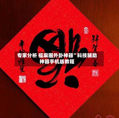 专家分析 福麻圈外卦神器”科技辅助神器手机版教程