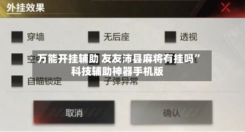 万能开挂辅助 友友沛县麻将有挂吗	”科技辅助神器手机版-第2张图片