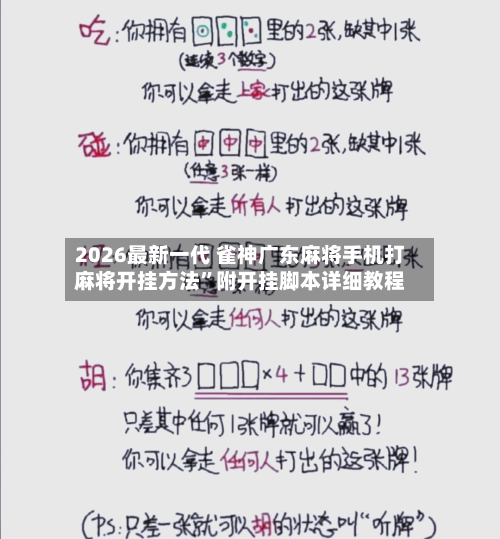 2026最新一代 雀神广东麻将手机打麻将开挂方法”附开挂脚本详细教程-第3张图片
