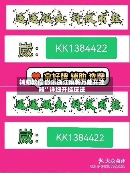 辅助教程 微乐浙江麻将万能开挂器”详细开挂玩法