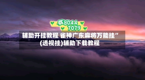 辅助开挂教程 雀神广东麻将万能挂”(透视挂)辅助下载教程-第3张图片