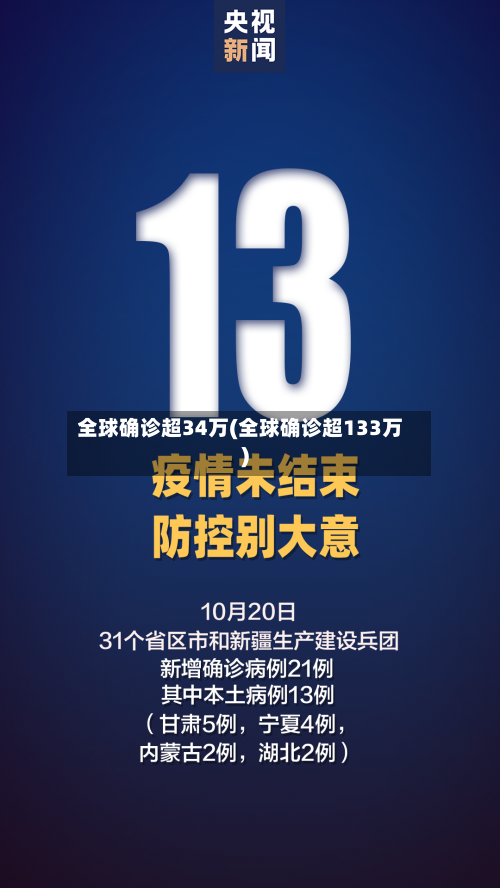 全球确诊超34万(全球确诊超133万)-第2张图片