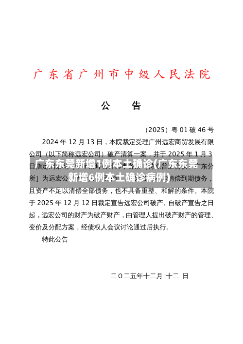 广东东莞新增1例本土确诊(广东东莞新增6例本土确诊病例)-第3张图片
