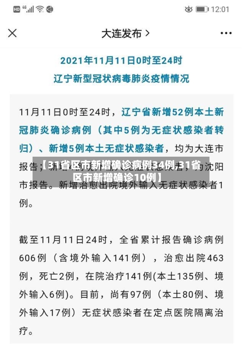 【31省区市新增确诊病例34例,31省区市新增确诊10例】