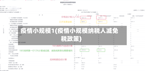 疫情小规模1(疫情小规模纳税人减免税政策)