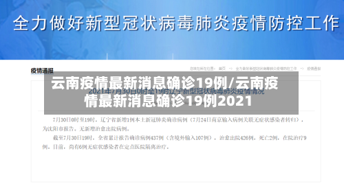 云南疫情最新消息确诊19例/云南疫情最新消息确诊19例2021-第2张图片