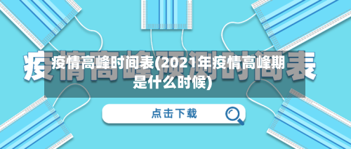 疫情高峰时间表(2021年疫情高峰期是什么时候)-第2张图片