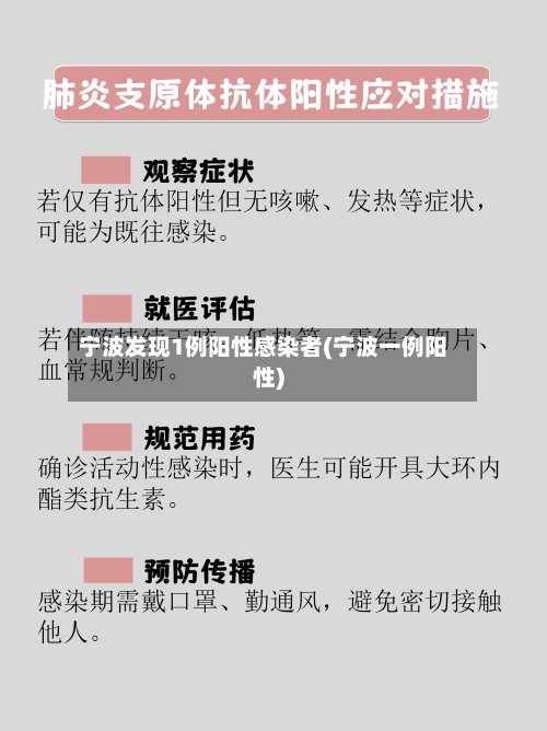 宁波发现1例阳性感染者(宁波一例阳性)