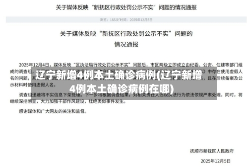 辽宁新增4例本土确诊病例(辽宁新增4例本土确诊病例在哪)
