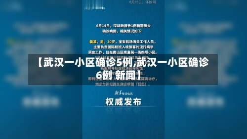 【武汉一小区确诊5例,武汉一小区确诊6例 新闻】-第2张图片