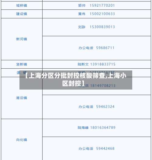 【上海分区分批封控核酸筛查,上海小区封控】-第2张图片