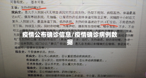 疫情公布确诊信息/疫情确诊病例数据-第2张图片