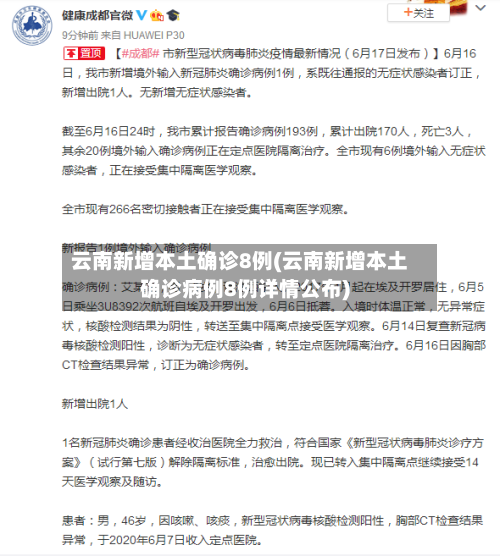 云南新增本土确诊8例(云南新增本土确诊病例8例详情公布)-第2张图片