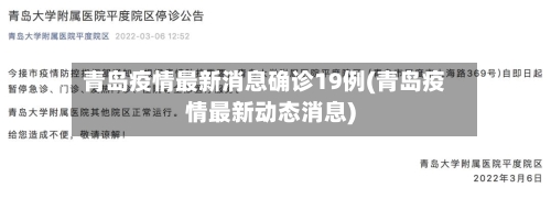 青岛疫情最新消息确诊19例(青岛疫情最新动态消息)-第3张图片