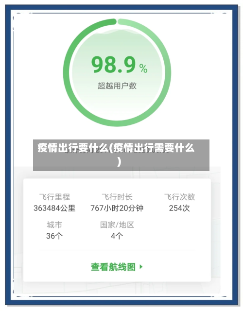 疫情出行要什么(疫情出行需要什么)
