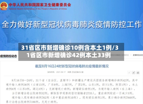 31省区市新增确诊10例含本土1例/31省区市新增确诊42例本土33例-第2张图片