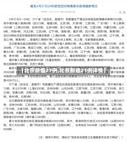 【北京新增27例,北京新增21例详情】-第2张图片