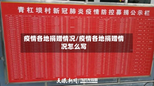 疫情各地捐赠情况/疫情各地捐赠情况怎么写