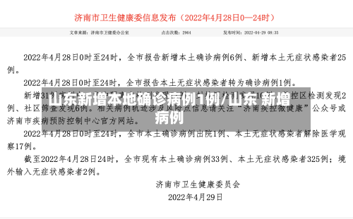 山东新增本地确诊病例1例/山东 新增病例