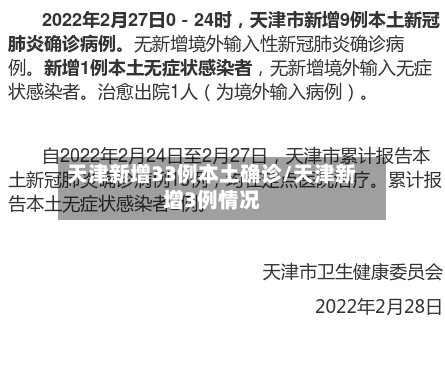 天津新增33例本土确诊/天津新增3例情况