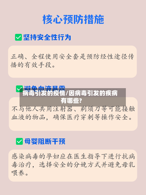 病毒引发的疫情/因病毒引发的疾病有哪些?